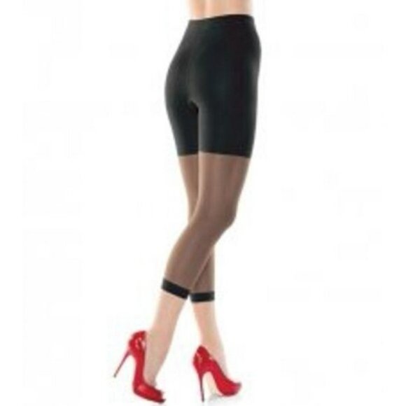 Assest By Spanx Footless Shaping Tights Black 6 Or F - Picture 7 of 7